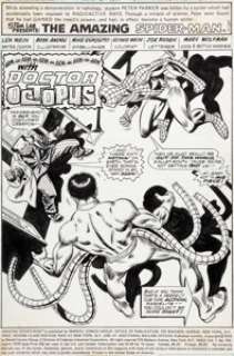 Ross Andru and Mike Esposito Amazing Spider-Man #159 Splash Page 1 Doctor Octopus Original Art (Marvel, -