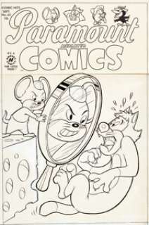 Dave Tendlar Harvey Comics Hits #60 "Paramount Animated Comics" Cover Original Art (Harvey, -