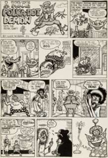 Gilbert Shelton (as F. Cluck Wilverton) Fabulous Furry Freak Brothers #3 1-Page Story Original Art (Rip Off - | Heritage