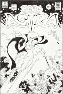 P. Craig Russell Funky Winkerbean "Blue Astra #14 Cover" Illustration Original Art dated 8-27-2017 (North American...