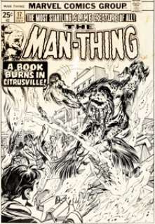 Gil Kane and Tom Palmer Man-Thing #17 Cover Original Art (Marvel, 1975).... | Heritage