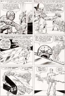 Jack Kirby and Dick Ayers Fantastic Four #14 Story Page 9 Sub-Mariner Original Art (Marvel, 1963).... | Heritage