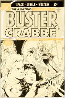 Al Williamson The Amazing Adventures of Buster Crabbe #5 Unpublished Cover Original Art (Lev Gleason, 1954).... | Heritage