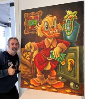 Joan Vizcarra | Scrooge McDuck - Tribute To Carl Barks - Original XL Painting By Joan Vizcarra - 130 x 2 x 97 cm - Acrylic Art - Original Artwork - (2022) | Catawiki