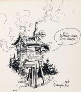 André Franquin Gaston Ã  La Grange Illustration Original Art (1980).... | Heritage