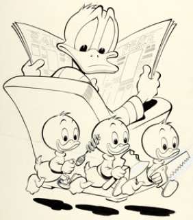 Carl Barks Walt Disney’s Comics and Stories #165 Cover Original Art (Dell, 1954). Barks covers for the - | Heritage