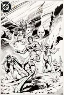  - Mark Texeira and Tod Smith Power Lords #2 Cover Original Art (DC, 1984)....