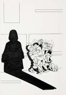 Craenhals - Les 4 As, illustration de grand format Ã  l‘encre…