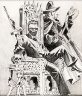 Jim Steranko The Shadow #11 Kings of Crime Preliminary Illustration Original Art (Jove Books, 1978)....
