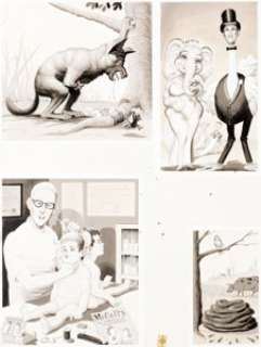 Al Jaffee MAD #102 Illustration Original Art Group of 5 (EC, 1966).... (Total: 5 Original Art)