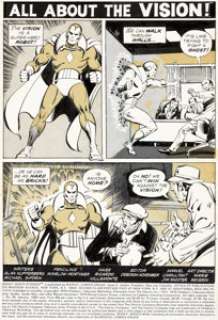 Win Mortimer and Ric Villamonte Spidey Super Stories #44 Page 1 Original Art (Marvel, 1980). The Vision is -