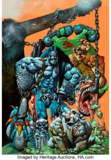 Simon Bisley Lobo: Bounty Hunting for Fun and Profit #nn Cover Painting Original Art (DC Comics, 1995). -