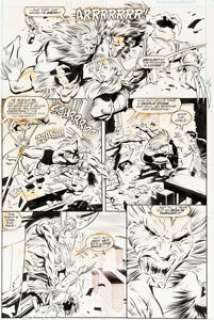 Marc Silvestri and Dan Green - Wolverine #42 Story Page 16 Sabretooth Original Art (Marvel, 1991).