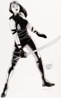 Travis Charest - Psylocke Illustration Original Art (2011). Canadian comic and cover artist Travis Charest is -