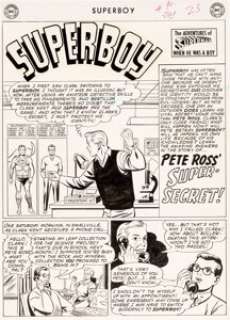 George Papp - Superboy #90 Story Page 1 Pete Ross Original Art (DC, 1961).