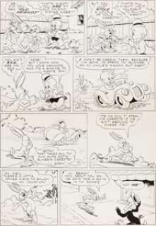 Tom McKimson Looney Tunes and Merrie Melodies Comics #69 Story Page 2 Bugs Bunny Original Ar...