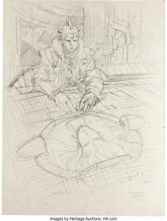 Jean Giraud (Moebius) | Starwatcher Illustration Originale (San Diego, 1986). Jean Giraud (Moebius) Starwatcher Original Art Illustration (San Diego, 1986). | Heritage