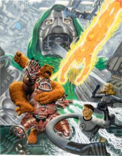 Steve Fastner and Rich Larson - Fantastic Four Unpublished Portfolio Illustration Original Art (S. Q. Productions, c. 1980)....