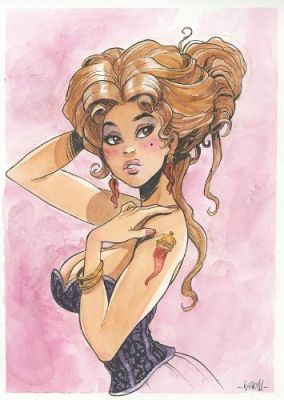 Alessandro Barbucci | Illustration d’une Pin-up | Galerie 9ème Art