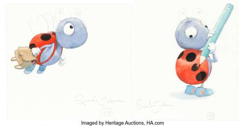 Quentin Gréban Suzette #2 Page 15 and Back Cover Original Art (Mijade, 2003).... (Total: 2 Original Art)