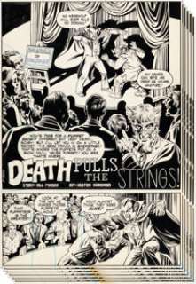 Redondo, Nestor - Nestor Redondo House of Mystery #241 Complete 6-Page Story "Death Pulls The Strings" Original Art (DC, 1976).... (Total: 6 Original Art)