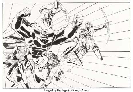 Sprouse, Chris - Chris Sprouse and Karl Story Youngblood Strikefile #7 Centerfold Pin-Up Original Art (Image, 1994)....