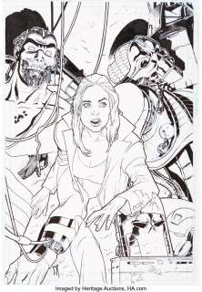 Roux, Stéphane - Stéphane Roux Birds of Prey #120 Cover Original Art (DC, 2008)....