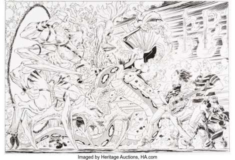 Koblish, Scott - Scott Koblish Heavy Metal #315-#320 "The Axe" Parts 1-6 Complete Story and Design Pages Original Art Group of 118 ... (Total: 118 Original Art)