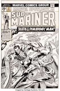 Kane, Gil - Gil Kane and Frank Giacoia Marvel Spotlight #27 Sub-Mariner Cover Original Art (Marvel, 1976)....
