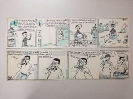 Buth | Buth - 2x Originele strook - Thomas Pips uit Het Volk - Vergissing / Dame - (1946) | Catawiki