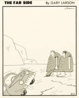 Larson, Gary | Gary Larson Far Side Daily Comic Strip Original Art dated 8-21-1985 (Chronicle Features, 1985).... | Heritage