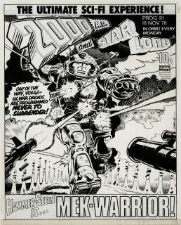 Dave Gibbons - 2000ad prog 91 cover - ro-busters / abc warriors - dave gibbons - watchmen / alan moore