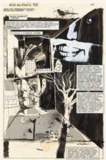 Sienkiewicz, Bill - Bill Sienkiewicz The New Mutants #25 Legion Character Profile First Appearance Original Art (Marvel, 1985)....