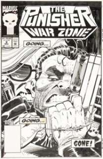 Manley, Mike - Mike Manley The Punisher War Zone #9 Cover Original Art (Marvel, 1992)....