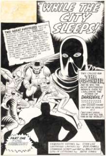 Wood, Wally | Wally Wood and Bob Powell Daredevil #10 Splash Page 1 Original Art (Marvel, 1965).... | Heritage