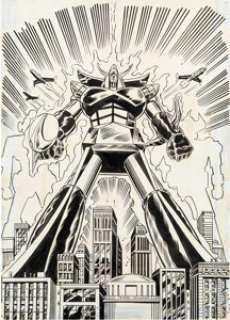 Trimpe, Herb - Herb Trimpe and Al Milgrom Shogun Warriors #1 Cover Original Art (Marvel, 1979)....