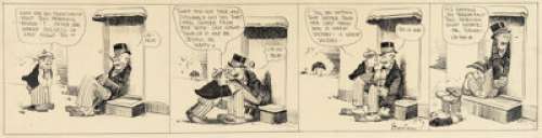 Herriman, George - George Herriman Baron Bean Daily Comic Strip Original Art (International Feature Syndicate, c. 1910s). ...
