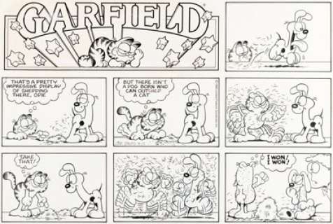 Jim Davis | Garfield Sunday Comic Strip Original Art dated 3-17-85 (United Feature Syndicate, 1985).... | Heritage
