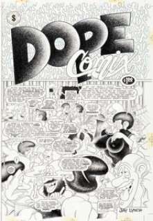 Jay Lynch - Dope Comix #3 Cover Original Art (Kitchen Sink Press, 1981).