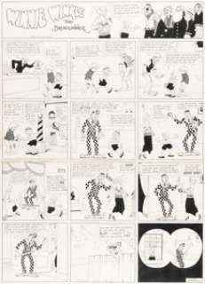 Martin Branner - Winnie Winkle Comic Strip Original Art dated 5-20-23 (Chicago Tribune, 1923).