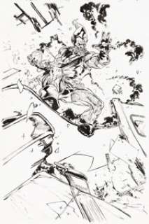Roberto de la Torre - Thunderbolts #128 Variant Cover Original Art (Marvel, 2009).