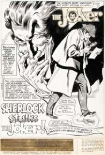 Irv Novick and Tex Blaisdell The Joker #6 Splash Page 1 Original Art (DC, 1976).