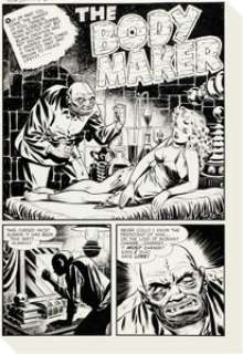 Warren Kremer Black Cat Mystery Comics #39 Complete 7-Page Story "The Body Maker" Original Art (Harvey, 1952). (Total: 7 Original Art)