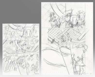 Gosho Aoyama‘s handwritten draft and name of "Detective Conan (Case Closed)" (1 each), 1 copy of the Reproduction Manuscript, and a Bonus item