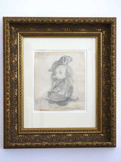 Prof. Volker Schönwart | Donald Duck - First draft, Rembrandt self-portrait with beret and supported arm - framed - original exhibit - (1997) | Catawiki