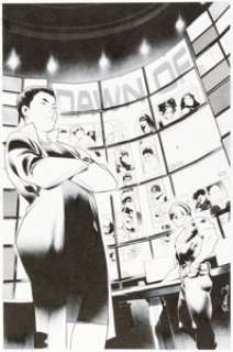 Simone Di Meo Dawn of DC Primer Unpublished Variant Cover Original Art (DC, 2023).