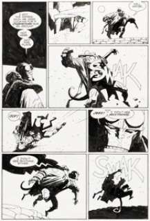 Mike Mignola Hellboy: The Corpse and the Iron Shoes Story Page 13 Original Art (Dark Horse, 1996).