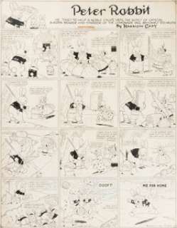 Harrison Cady Peter Rabbit Sunday Comic Strip Original Art dated 2-27-21 (NY Tribune, 1921).