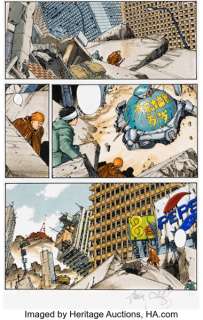 Steve Oliff Akira #18 Story Page 16 Color Guide Production Art (Marvel/Epic, 1991).