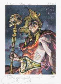 2018 Skybox Marvel Masterpieces #18 Adam Warlock - Original Trading Card Artwork by Simone Bianchi | Heritage